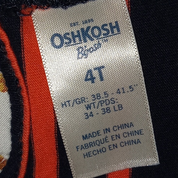Oshkosh B'gosh black and orange striped top - Picture 5 of 5